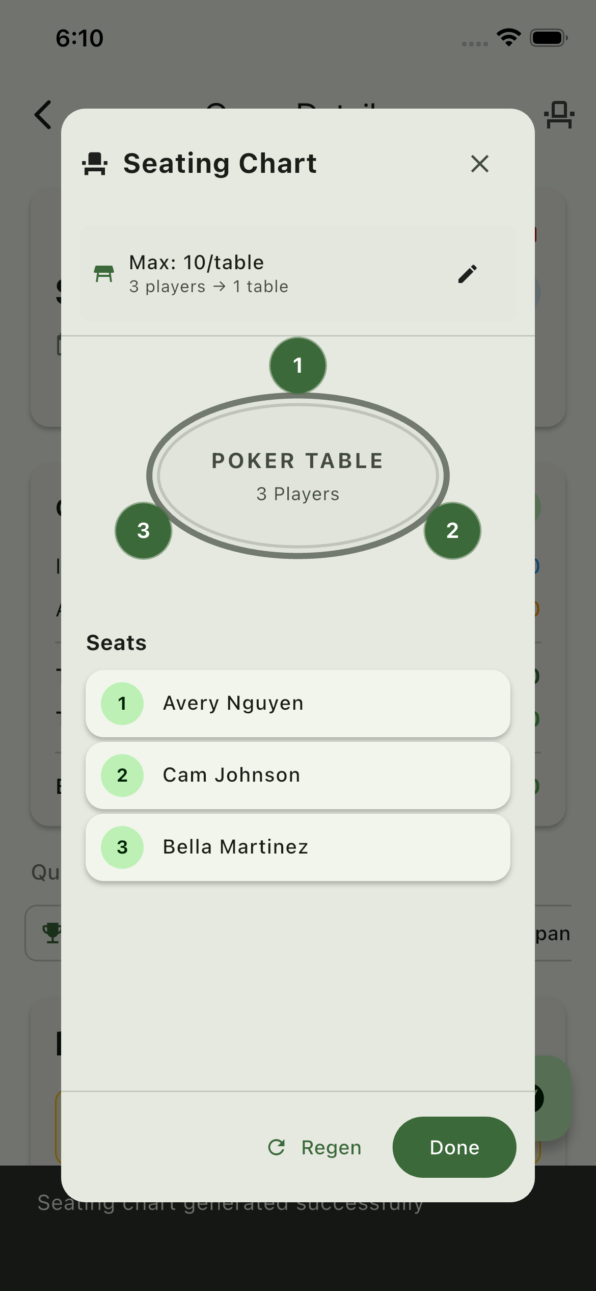 Seating Chart